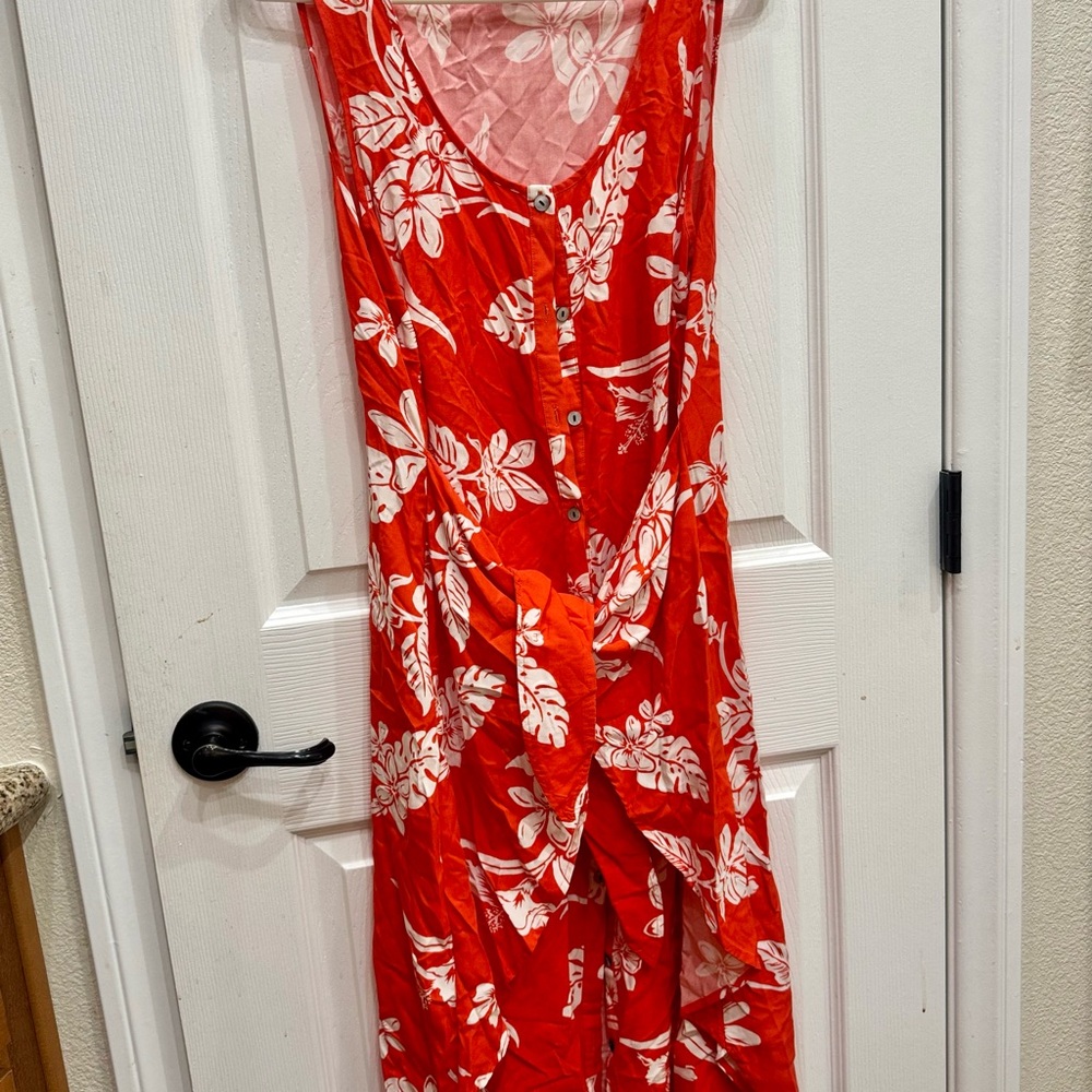 Tommy Bahama Coral and White Floral Dress